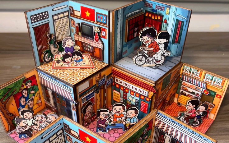 Cô gái kiếm 40 - 50 triệu đồng/tháng từ những mô hình gỗ tí hon