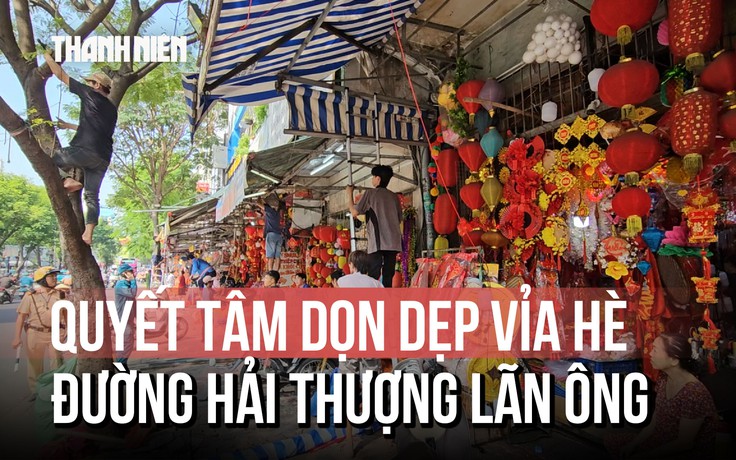 Buộc ký cam kết không tái lấn chiếm vỉa hè tại đường Hải Thượng Lãn Ông