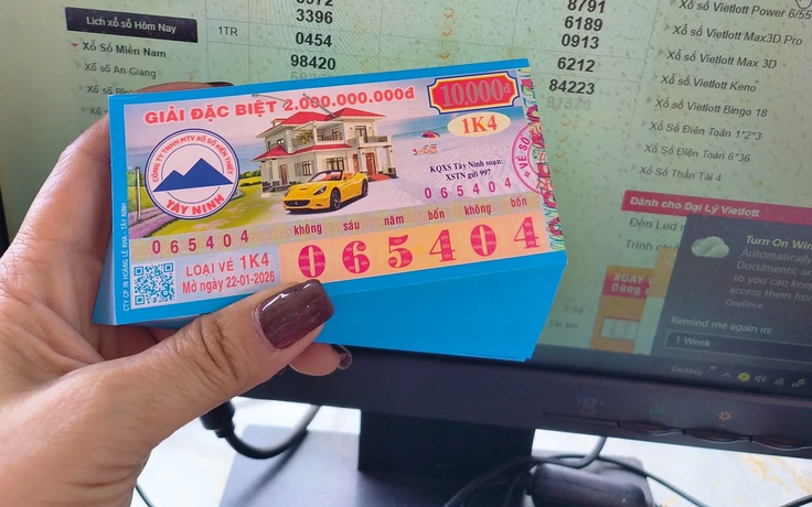 Xổ số miền Nam ngày 22 tháng 1: Xuất hiện dãy số trúng 2 giải đài Bình Thuận