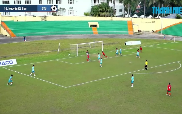 Highlight ĐH Duy Tân (DTU) 5-2 Trường CĐ Phương Đông Đà Nẵng (CDPD): ‘Bữa tiệc’ bàn thắng ngày chia tay