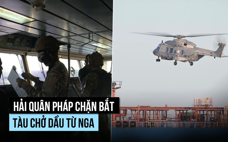 Pháp chặn tàu chở dầu nghi thuộc 'hạm đội ngầm' của Nga