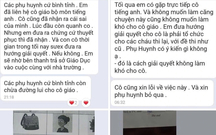 Giáo viên bị tố sửa bài thi, thêm chữ làm sai câu trả lời của học sinh