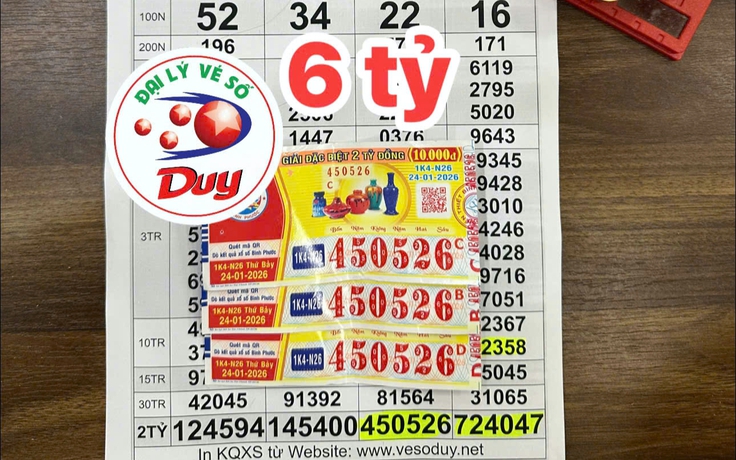 Trúng 6 tỉ đồng xổ số miền Nam, 4 anh em đi lãnh tiền trong đêm