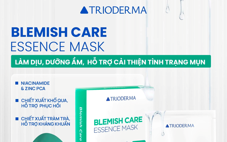 Trioderma ra mắt dòng mask mới dành riêng cho da dầu mụn cùng công thức đột phá