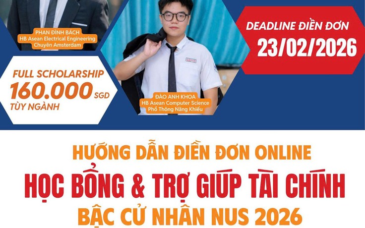 Nhanh nhanh trước tết kịp giờ nộp đơn học bổng NUS trước 23.2