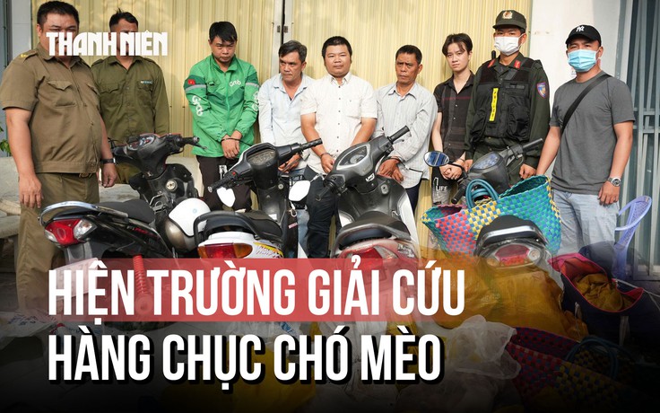 Hiện trường ám ảnh giải cứu hàng chục chó mèo trong túi chờ ngày tiêu thụ
