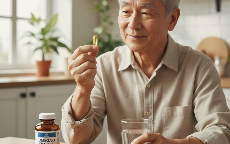 Mỗi ngày 1 viên dầu cá omega-3: Tác dụng bất ngờ đối với người lớn tuổi