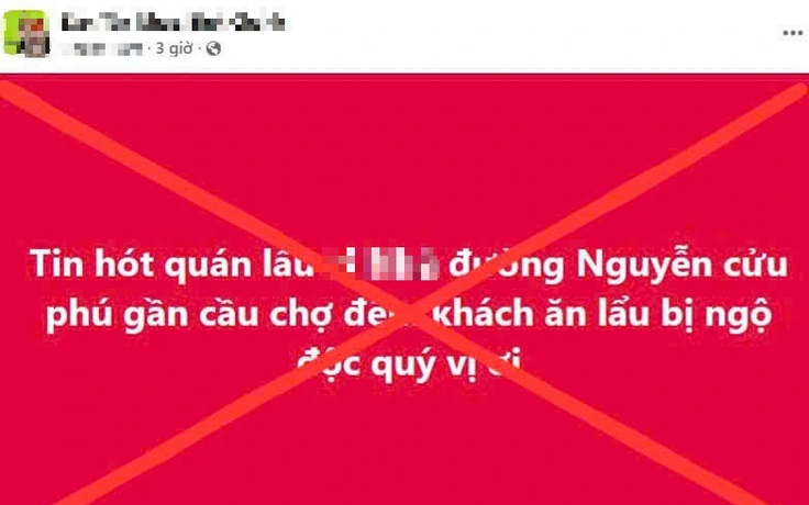 Thông tin 'thực khách ăn lẩu bị ngộ độc' tại TP.HCM là tin giả