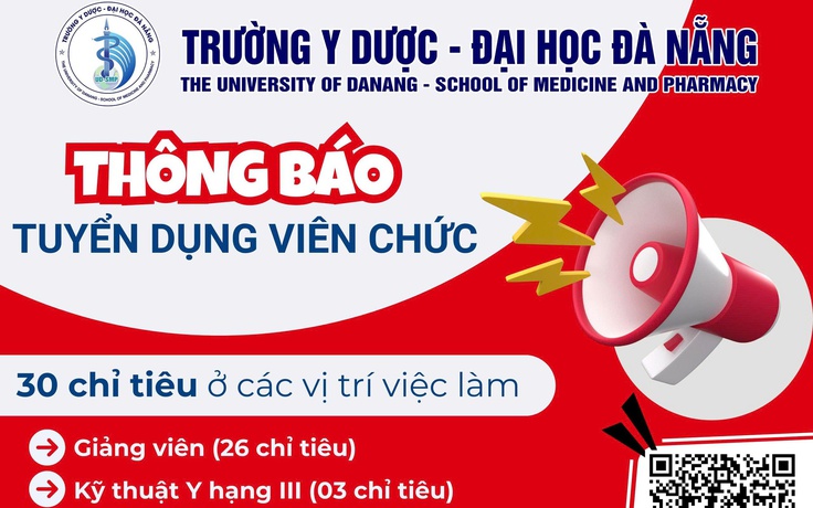Trường Y dược - Đại học Đà Nẵng tuyển dụng viên chức năm 2025