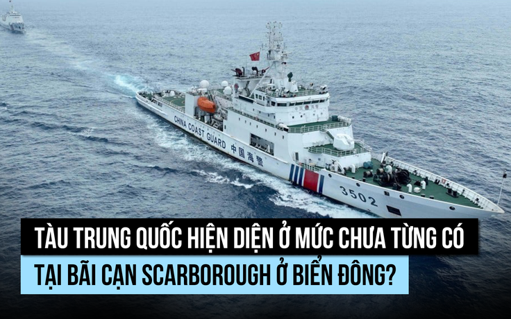 Tàu Trung Quốc hiện diện ở mức độ chưa từng có tại bãi cạn Scarborough?