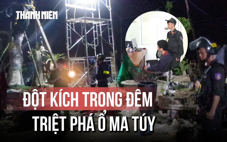 Đột kích trong đêm triệt phá tụ điểm sử dụng ma túy tại vườn cây cảnh
