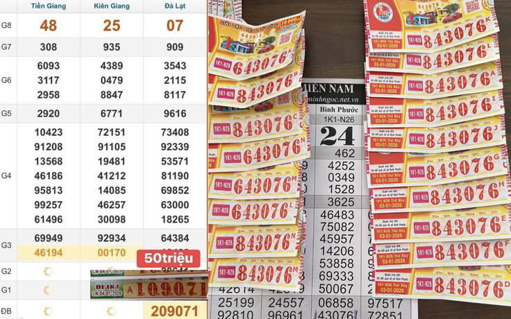 Lộ diện sớm nhiều vé trúng xổ số miền Nam ngày 4 tháng 1 đài Đà Lạt