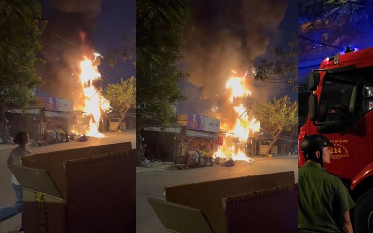 Cháy lớn trên đường Quách Điêu ở TP.HCM