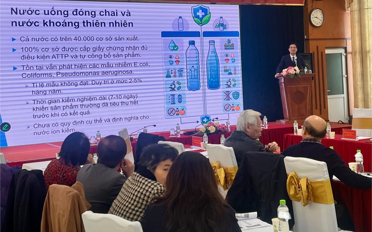 2 - 5% mẫu nước uống đóng chai, nước đá dùng liền không đạt chất lượng