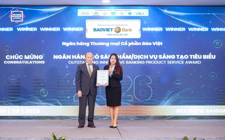 BAOVIET Bank được vinh danh ‘Ngân hàng có sản phẩm dịch vụ sáng tạo tiêu biểu 2026’