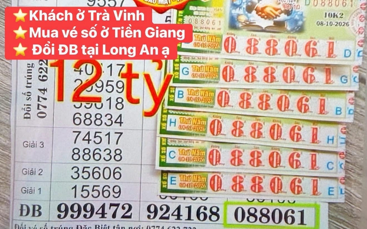 Trúng độc đắc 12 tỉ xổ số miền Nam, sang tỉnh khác đổi thưởng để bảo mật