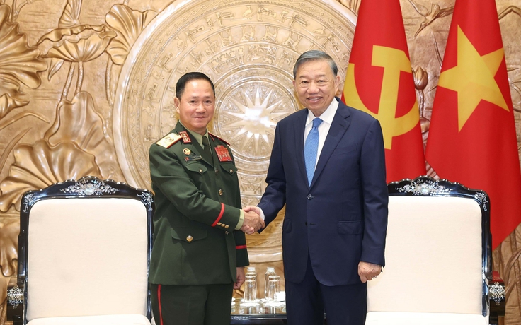 Tổng Bí thư, Chủ tịch nước Tô Lâm tiếp Phó thủ tướng, Bộ trưởng Quốc phòng Lào