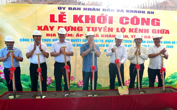 Cà Mau khởi công 22 tuyến đường giao thông nông thôn, vốn đầu tư 53,4 tỉ đồng