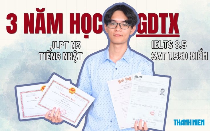 Bất ngờ nam sinh GDTX chinh phục IELTS 8.5, điểm SAT thuộc top 1% thế giới