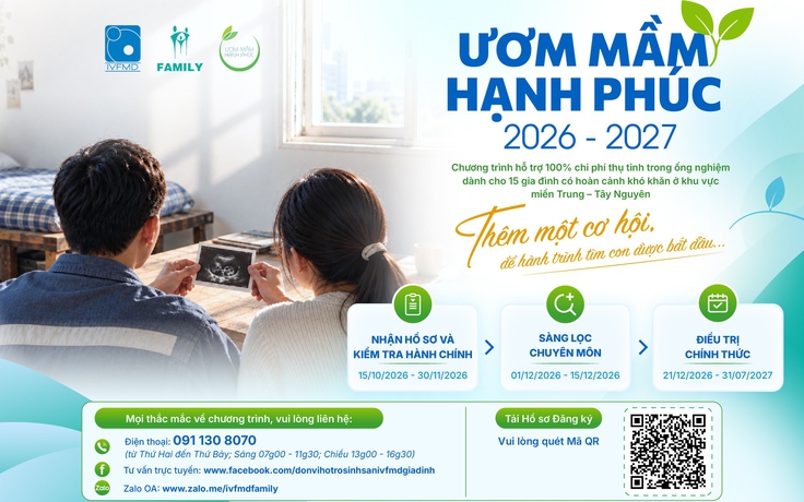 Thêm cơ hội làm cha mẹ cho 15 cặp vợ chồng hiếm muộn có hoàn cảnh khó khăn