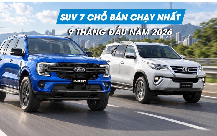 SUV 7 chỗ nào bán chạy nhất sau 9 tháng đầu năm 2026?