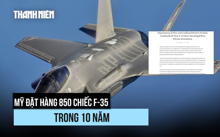 Lầu Năm Góc đồng ý mua thêm 850 chiến đấu cơ F-35