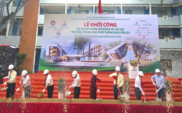 TP.HCM khởi công mở rộng và cải tạo Trường THPT Nguyễn Du hơn 136 tỉ đồng