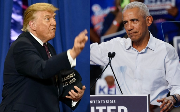 Ông Trump - ông Obama lại đấu khẩu vì lời giễu 'nhà hàng thếp vàng'