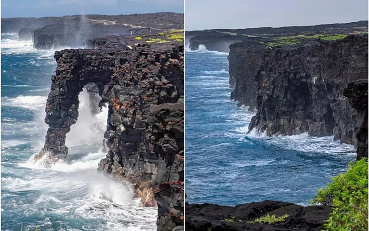 Kỳ quan hàng trăm năm tuổi đổ sụp ở Hawaii