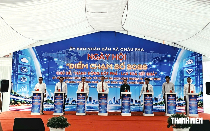Xã Châu Pha hợp tác trường đại học về khoa học công nghệ, chuyển đổi số