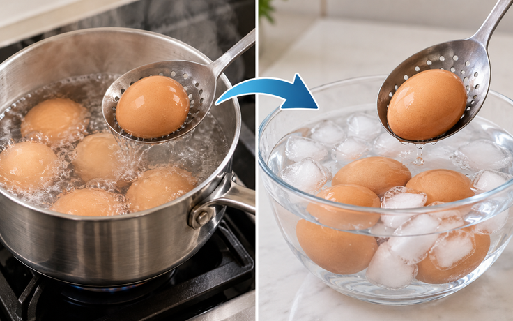 Bóc vỏ trứng luộc: Những mẹo nhỏ ít người biết
