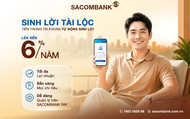Tiền nhàn rỗi trong tài khoản có thể sinh lời đến 6%/năm