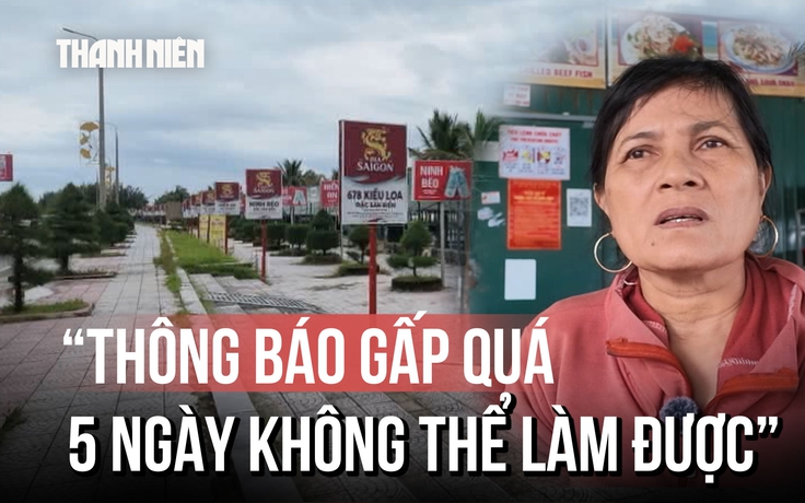 Tiểu thương dọc biển Nhật Lệ thấp thỏm vì 'phải di dời ngay'