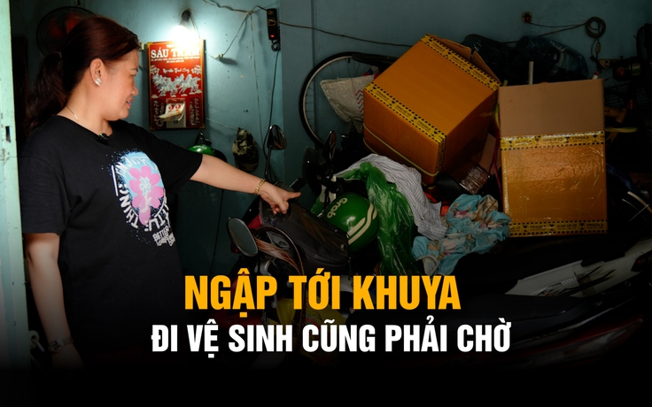 Ám ảnh ngập nặng trên đường D5: Đi vệ sinh cũng phải chờ