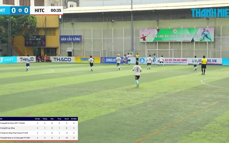 Highlight Trường ĐH Quản lí và Công nghệ TP.HCM (UMT) 1-1 Trường CĐ Công thương TP.HCM (HITC): Bất phân thắng bại