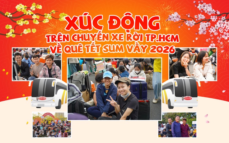 Xúc động trên chuyến xe rời TP.HCM về quê Tết sum vầy 2026