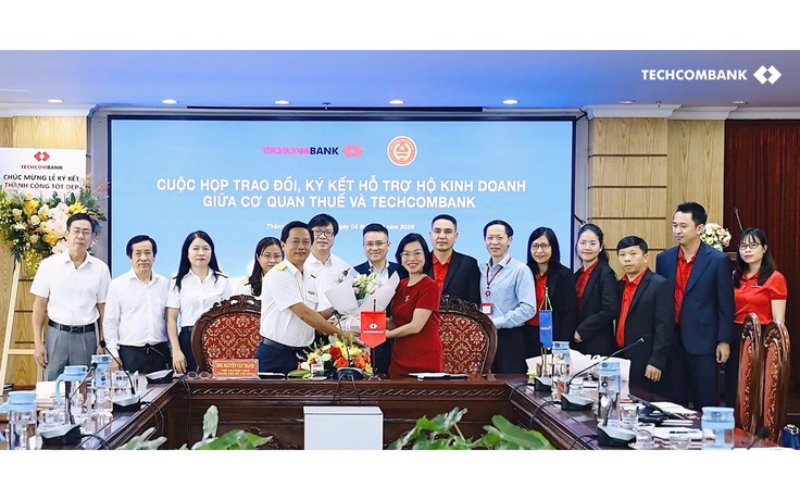 Techcombank và cơ quan thuế: Hỗ trợ hộ kinh doanh thanh toán không dùng tiền mặt
