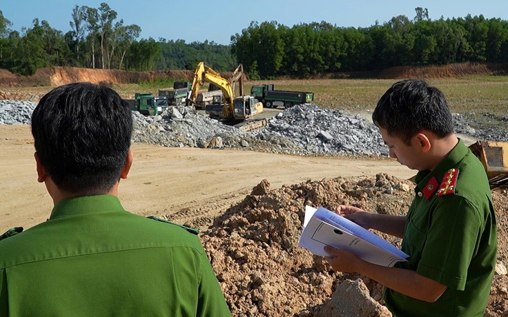 Quảng Ngãi: Công an vào cuộc vụ khai thác khoáng sản tại mỏ đất núi Lệ Thủy