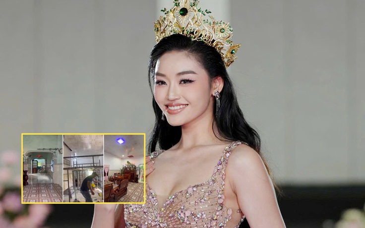 Hoa hậu Yến Nhi sửa nhà cho ba mẹ ở quê