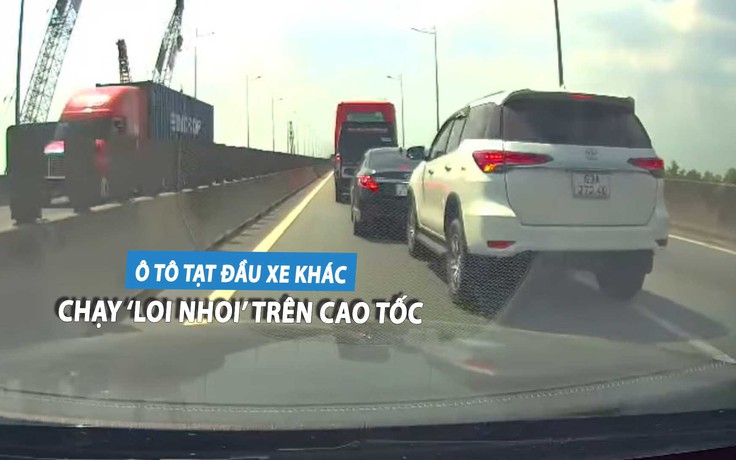 Phẫn nộ ô tô chạy 'loi nhoi', liên tục chuyển làn ẩu trên cao tốc