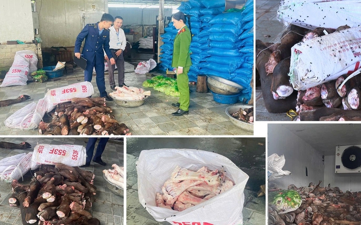 Thanh Hóa: 6 tấn xương trâu, bò thối chuẩn bị bán cho quán phở, quán lẩu