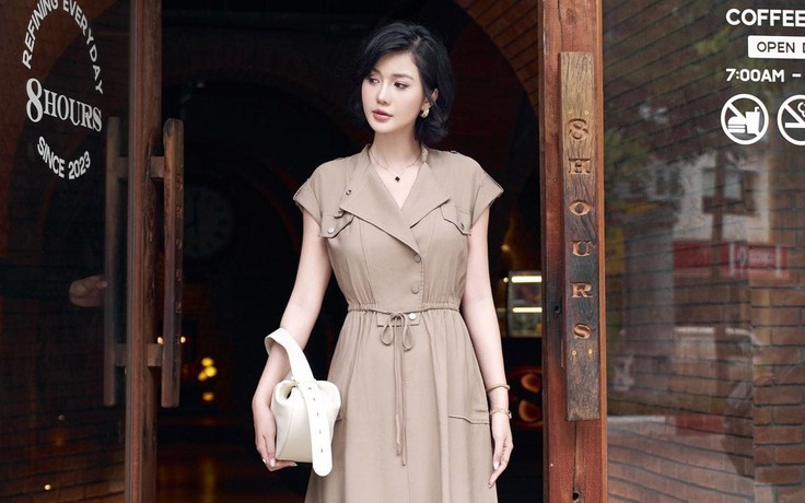 Trang phục tông màu be mang đến vẻ đẹp bền vững