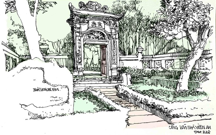 Vì sao có dơi sải cánh trên cổng nhà vườn An Hiên ở Huế?