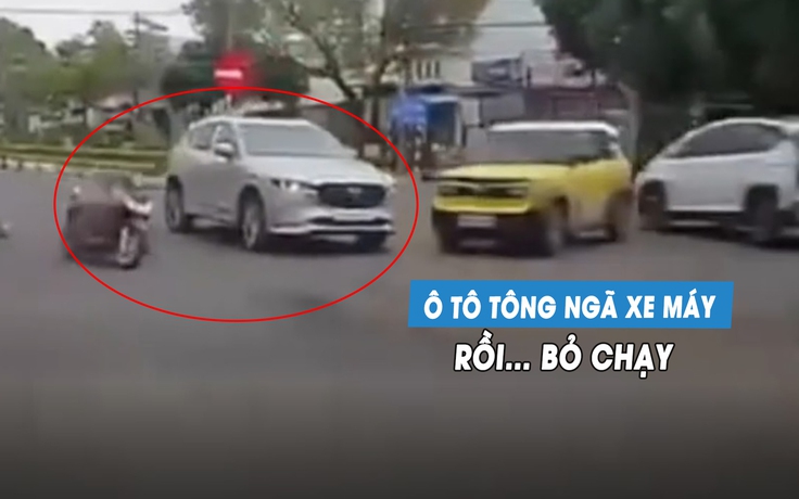 Bức xúc ô tô tông ngã xe máy rồi bỏ chạy, đề nghị phạt nghiêm
