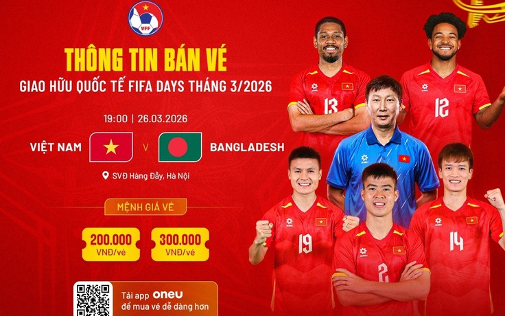 Vé xem đội tuyển Việt Nam 'chạy thử' ở Hàng Đẫy trước trận đại chiến Malaysia giá bao nhiêu?