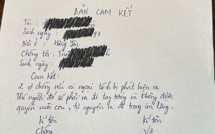 Vợ chồng lập cam kết 'nếu ngoại tình ra đi tay trắng' liệu có đúng?