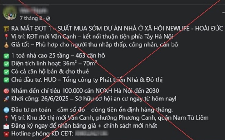 Hà Nội: Phạt 2 người rao bán ‘suất ngoại giao, suất nội bộ’ nhà ở xã hội