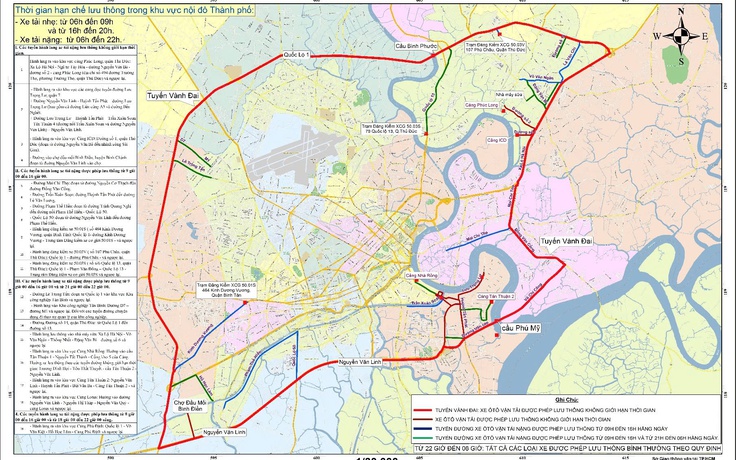 Nội đô TP.HCM gồm những khu vực nào theo quy định hiện hành?