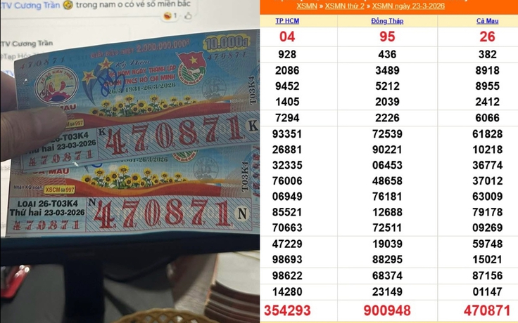 Trúng 2 tờ độc đắc xổ số Cà Mau, người phụ nữ về Vĩnh Long nhận thưởng