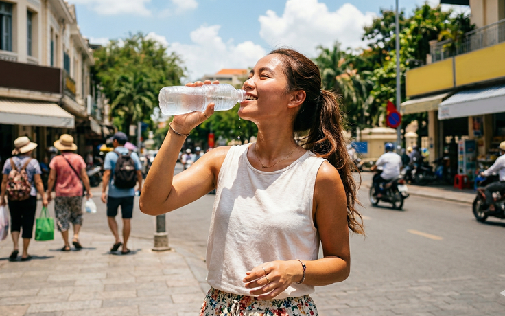 Nắng nóng: Uống nước bao nhiêu là đủ, sao cho đúng?